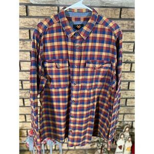Hawx Mens Plaid Flannel‎ Button Up Shirt